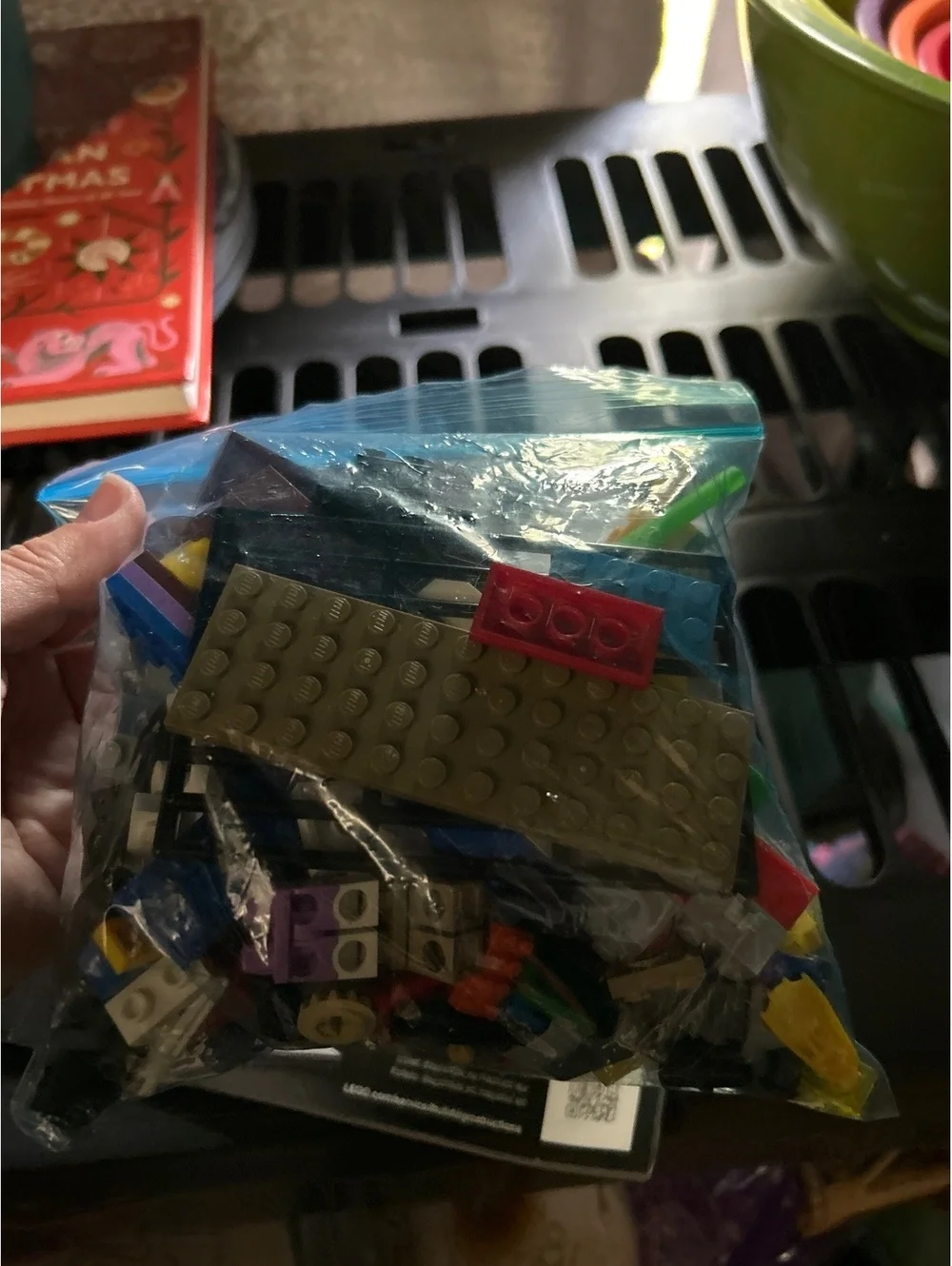 Lego pieces and Lego booklet booklet